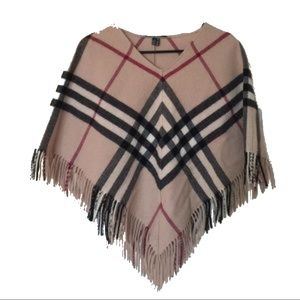 Burberry Nova Check Wool/Cashmere Poncho